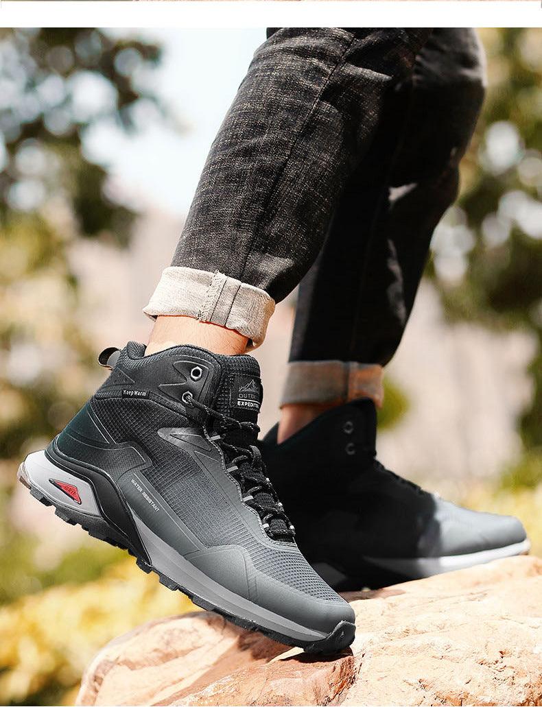 Chaussures de randonnée imperméables camouflage pour hommes avec soutien de la cheville