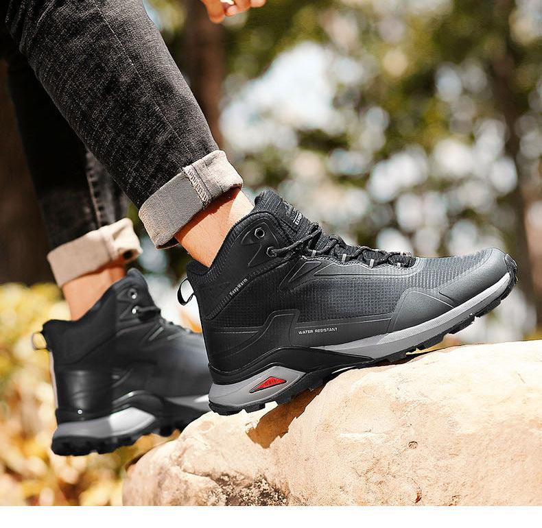 Chaussures de randonnée imperméables camouflage pour hommes avec soutien de la cheville