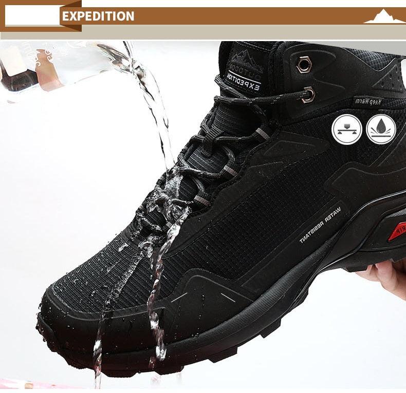 Chaussures de randonnée imperméables camouflage pour hommes avec soutien de la cheville