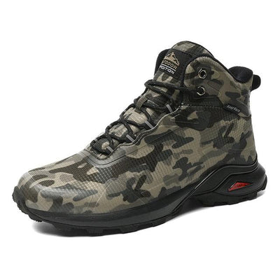 Men's Camouflage Waterproof Hiking Shoes with Ankle Support
