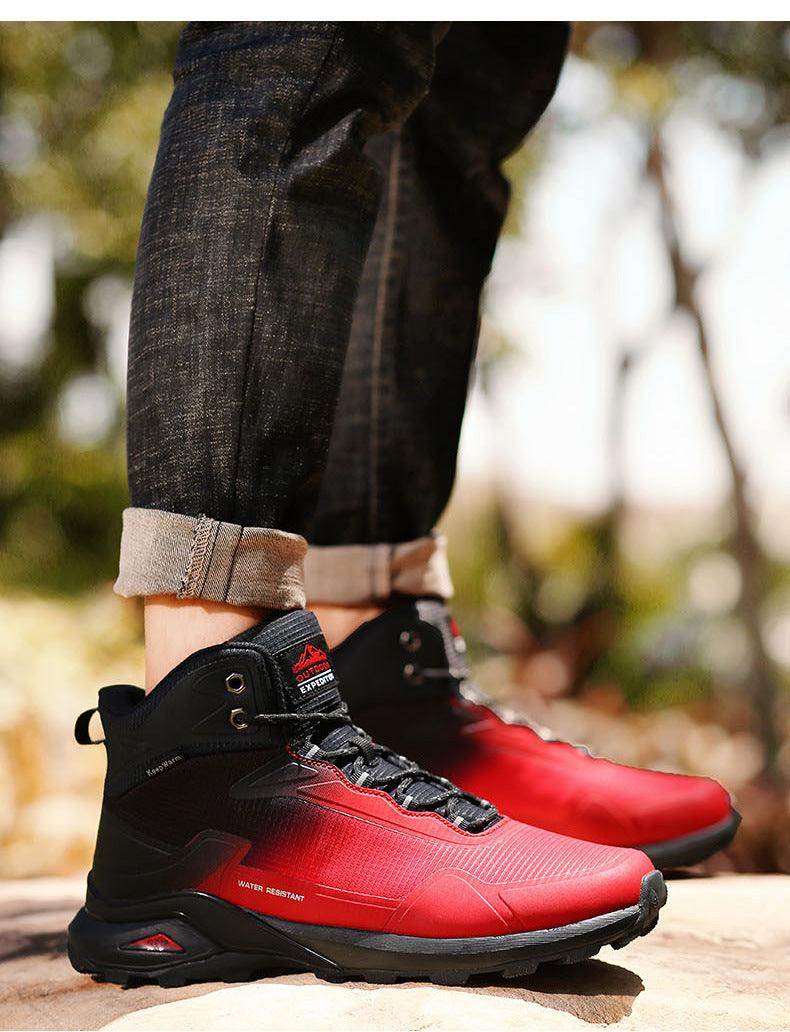 Chaussures de randonnée imperméables camouflage pour hommes avec soutien de la cheville