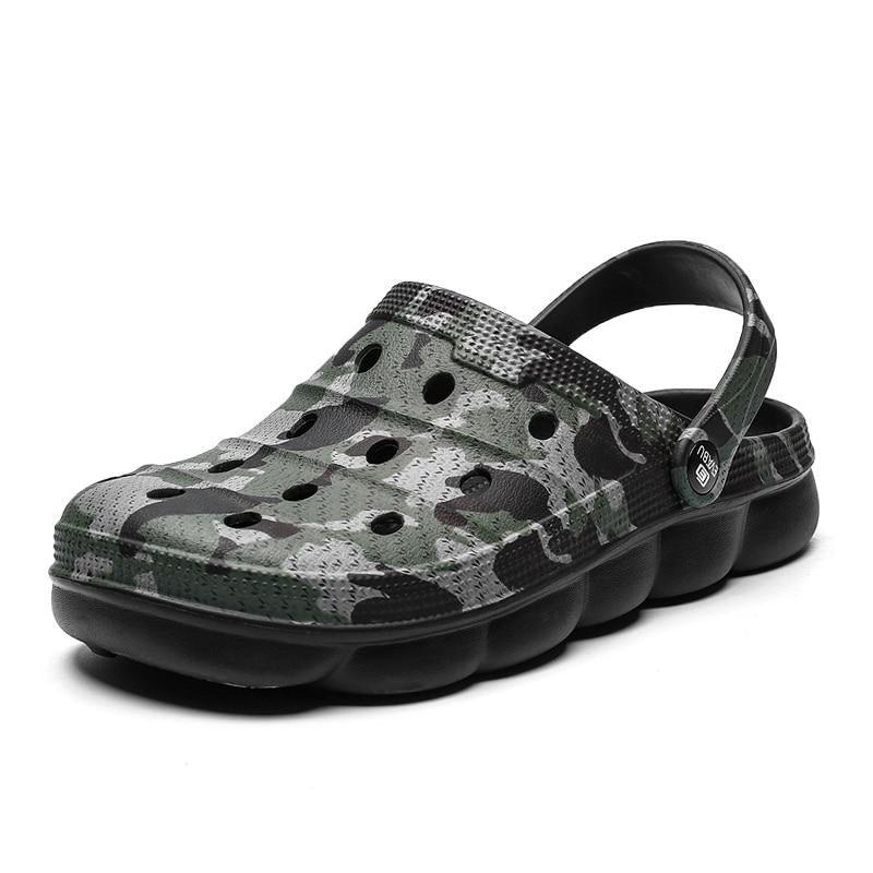 Men's Camouflage Clogs - Lightweight Summer Sandals for Outdoor Fun - Korvel