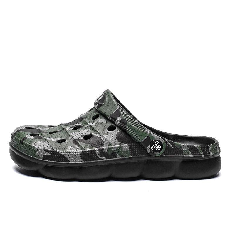 Men's Camouflage Clogs - Lightweight Summer Sandals for Outdoor Fun - Korvel