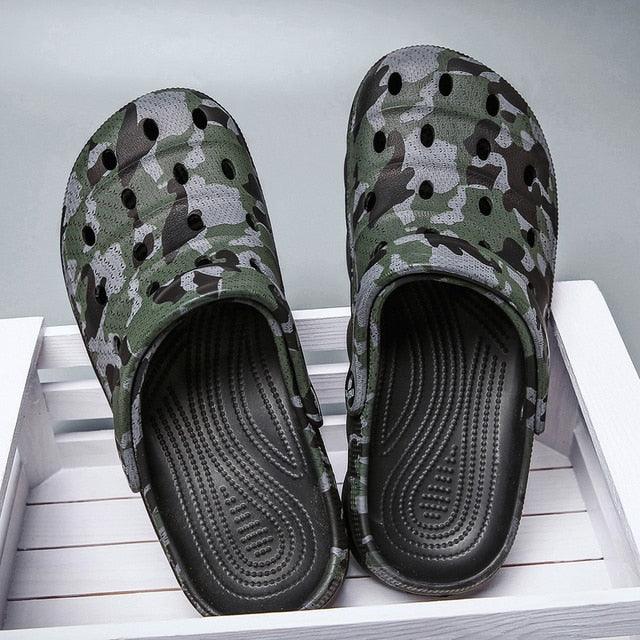 Men's Camouflage Clogs - Lightweight Summer Sandals for Outdoor Fun - Korvel