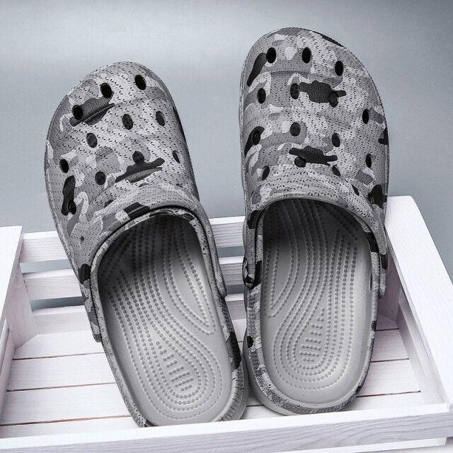 Men's Camouflage Clogs - Lightweight Summer Sandals for Outdoor Fun - Korvel