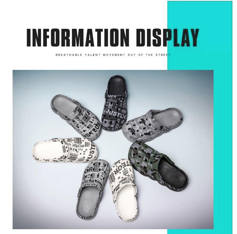 Men's Camouflage Clogs - Lightweight Summer Sandals for Outdoor Fun - Korvel