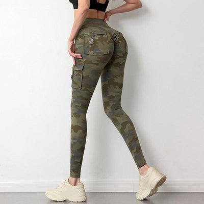 Camouflage Yoga Pants with Pockets for Women