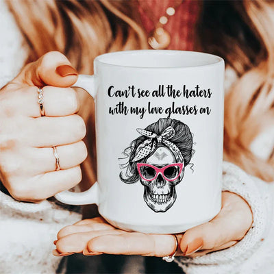 Love Glasses On Ceramic Mug - 15 oz