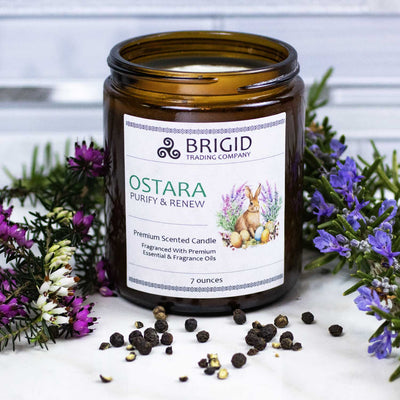 Ostara Spring Equinox Soy Candle - Floral & Spicy Aroma - Korvel