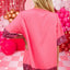 Candy Cane Sequin Half Sleeve T-Shirt - Korvel