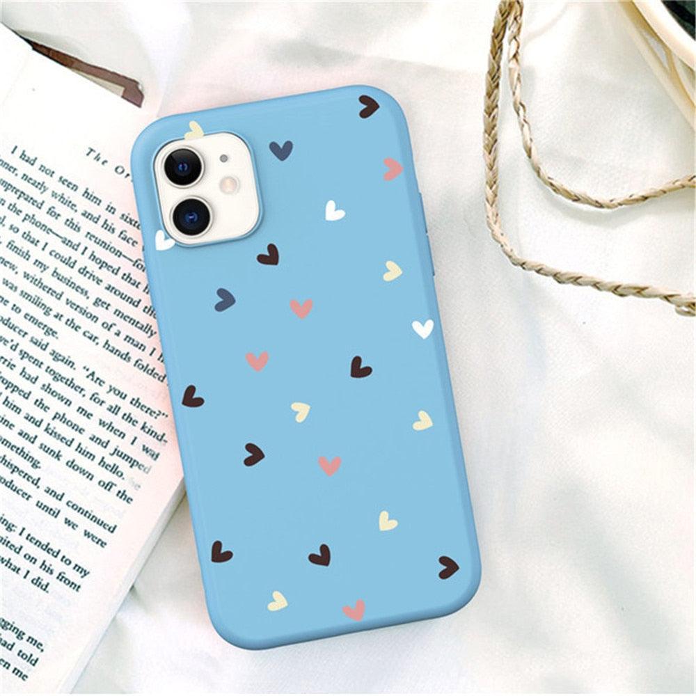 Candy Color Heart Phone Case for iPhone - Slim & Shockproof