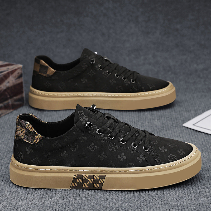 Canvas men's shoes breathable ice silk thick soled black cloth shoes men's flat bottomed board shoes - Korvel