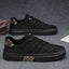 Canvas men's shoes breathable ice silk thick soled black cloth shoes men's flat bottomed board shoes - Korvel