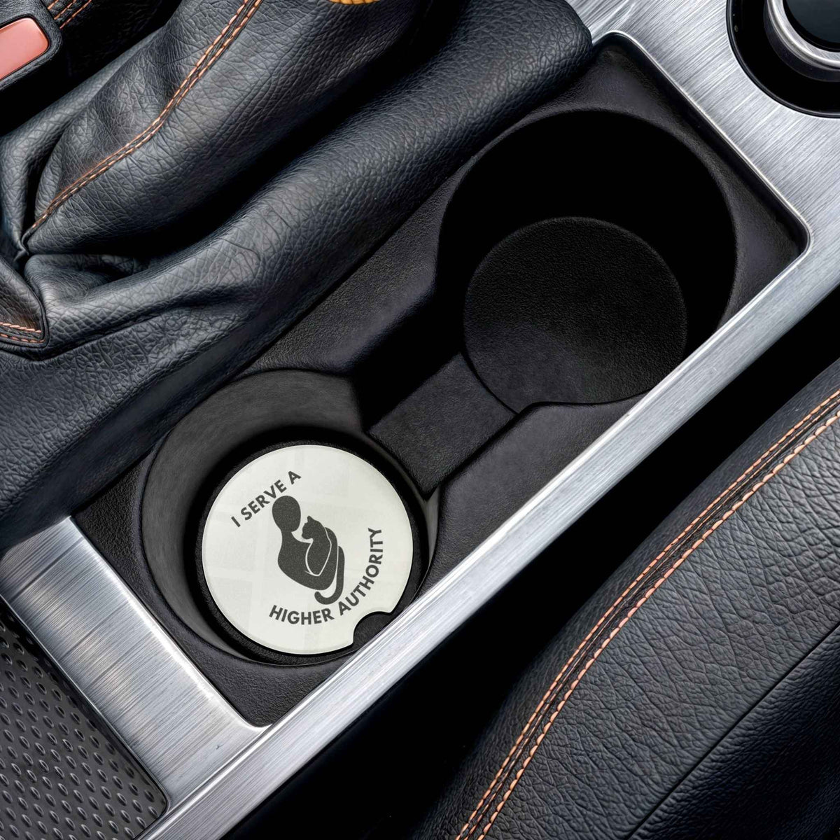 Soapstone Car Coaster for Cat Lovers