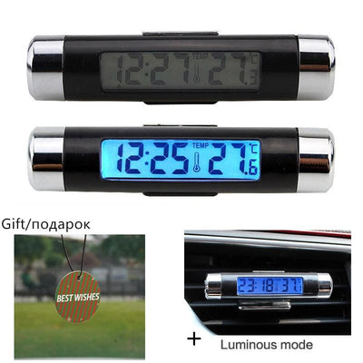 Universal Digital Clock & Temperature Display for Vehicles