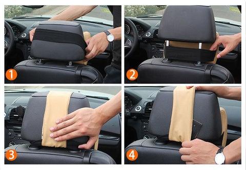 Almohada de Cuello de Espuma Viscoelástica 3D Ajustable para Coche