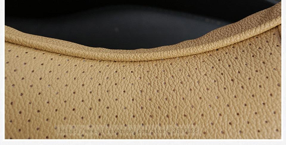 Universal Car Neck Pillow - Soft PU Leather Headrest Support