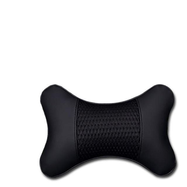 Universal Car Neck Pillow - Soft PU Leather Headrest Support