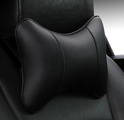 Universal Car Neck Pillow - Soft PU Leather Headrest Support