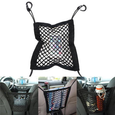 Premium Car Storage Net Bag Organizer for Seat Back & Trunk