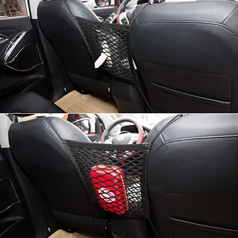 Organizador de Bolsa de Red de Almacenamiento para Automóvil Premium para Respaldo de Asiento y Male
