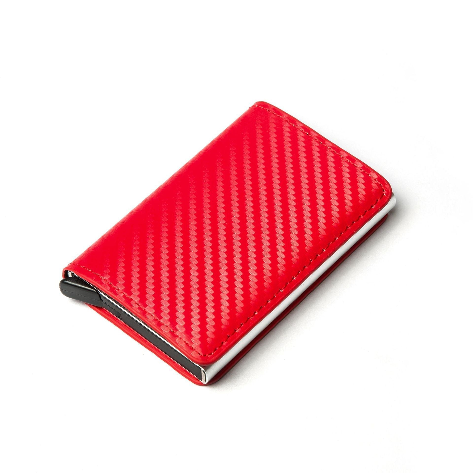 Carbon Fiber Anti-Magnetic Card Case Aluminum Alloy Card Box RFID Anti-Magnetic Wallet Card Holder - Korvel