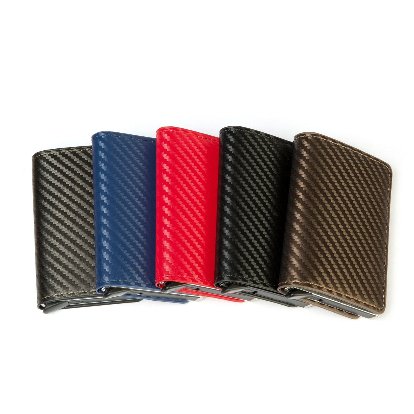 Carbon Fiber Anti-Magnetic Card Case Aluminum Alloy Card Box RFID Anti-Magnetic Wallet Card Holder - Korvel
