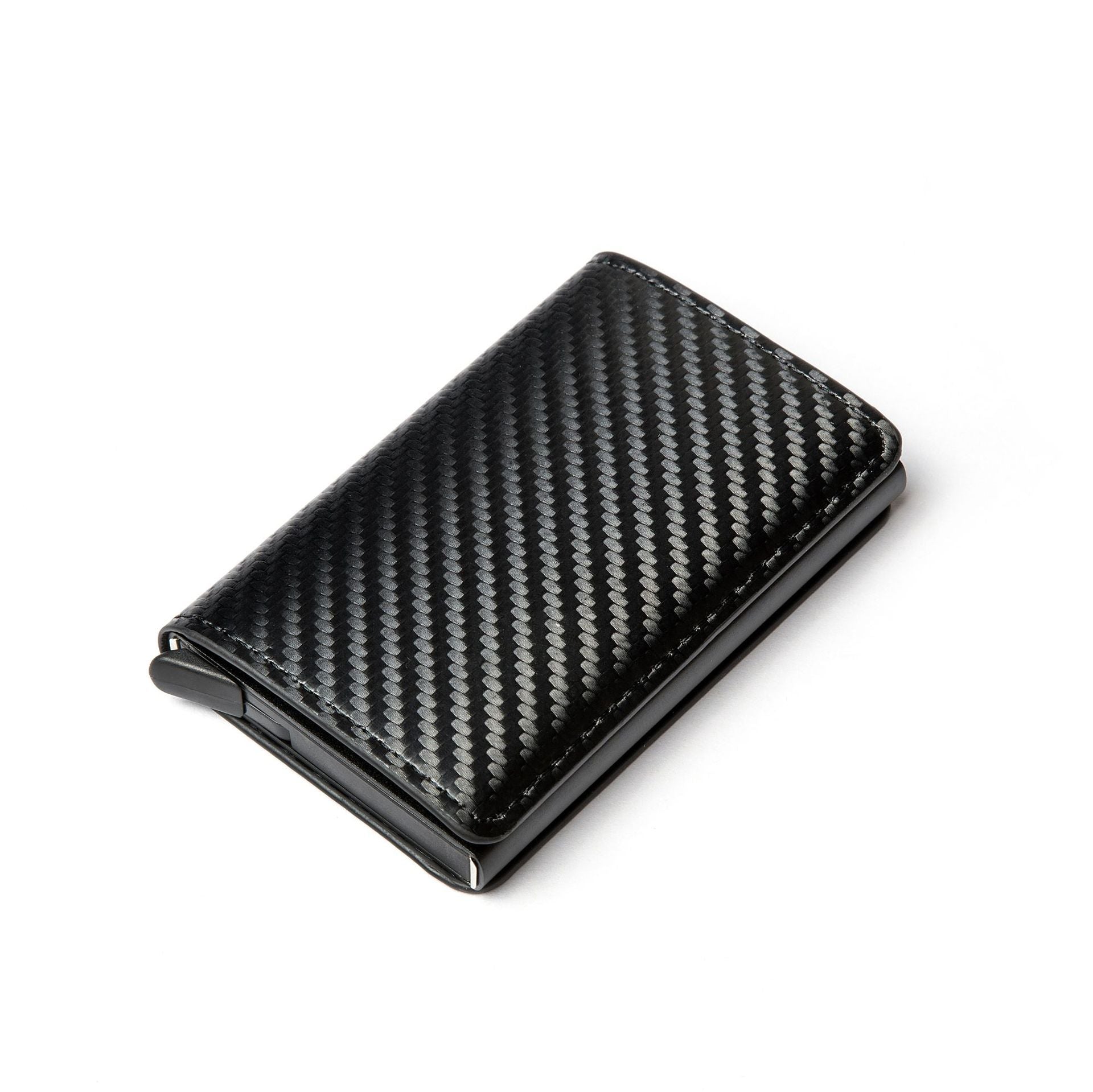 Carbon Fiber Anti-Magnetic Card Case Aluminum Alloy Card Box RFID Anti-Magnetic Wallet Card Holder - Korvel