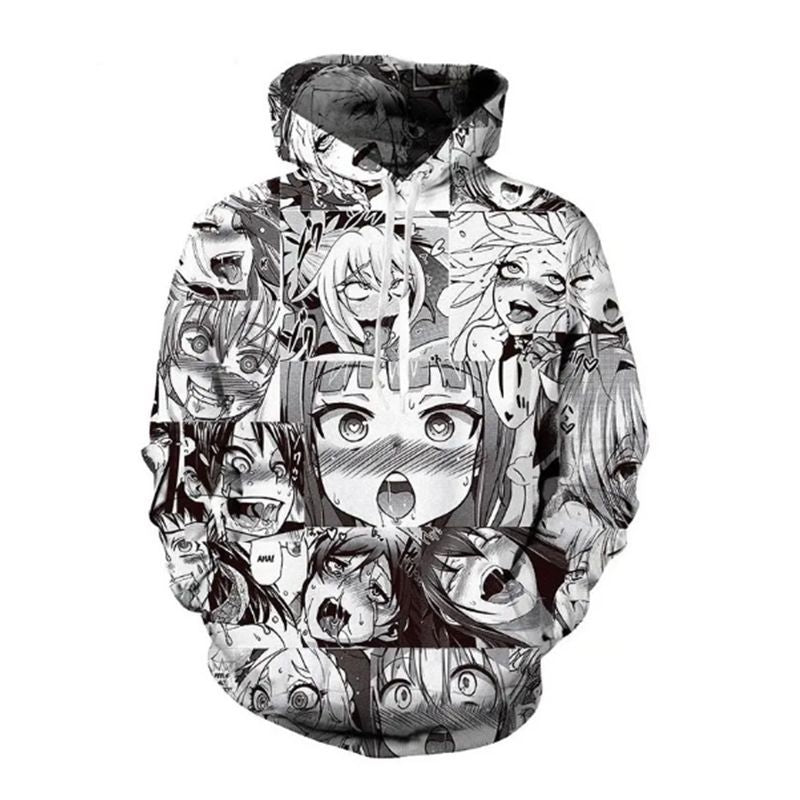 Sudadera con capucha impresa en 3D de dibujos animados para adultos