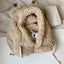 Cartoon Bear Ear Knitted Beanie Hat with Mask for Kids