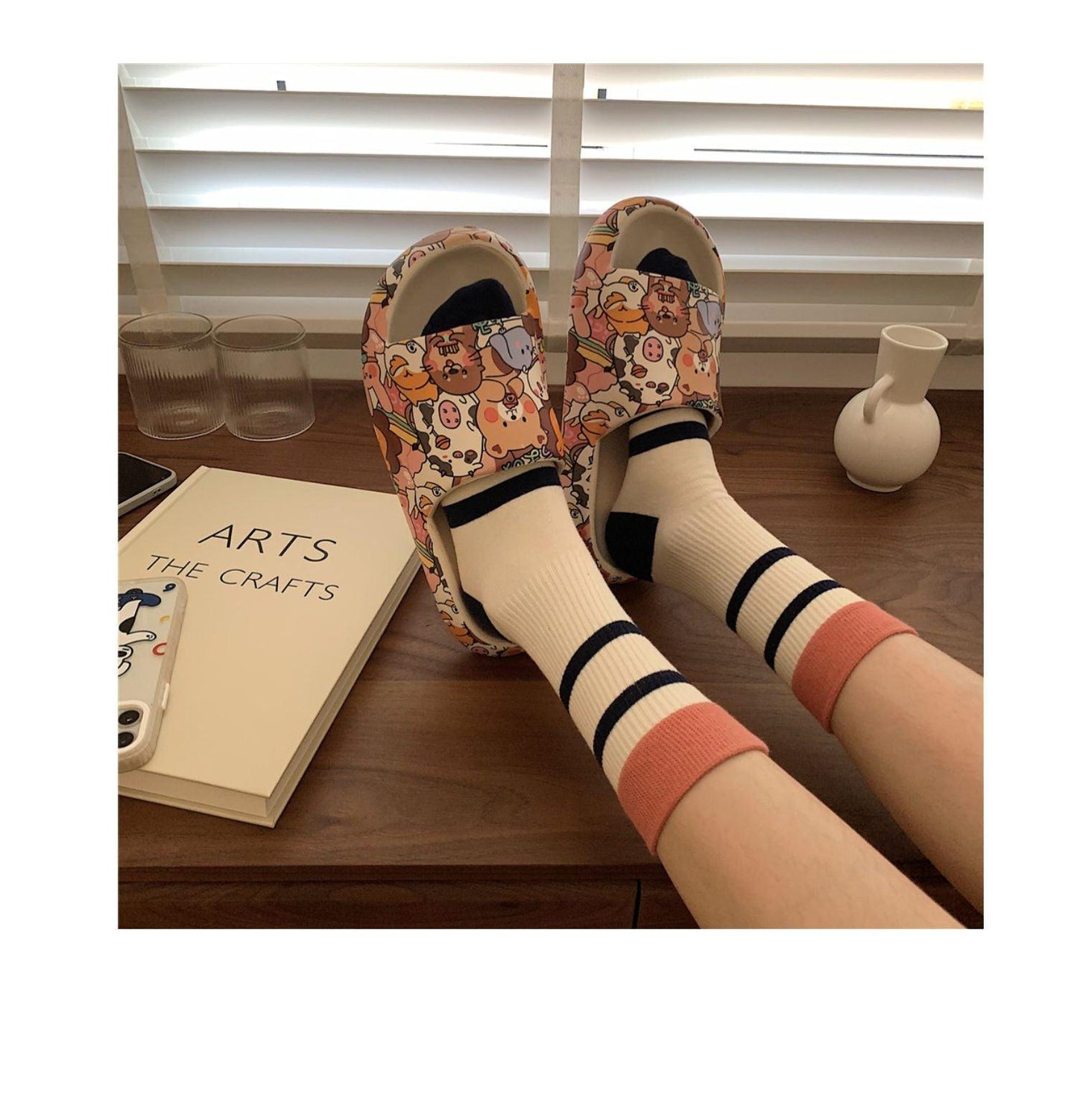 Sandalias de Oso de Moda para Parejas de Dibujos Animados - Zapatillas Antideslizantes