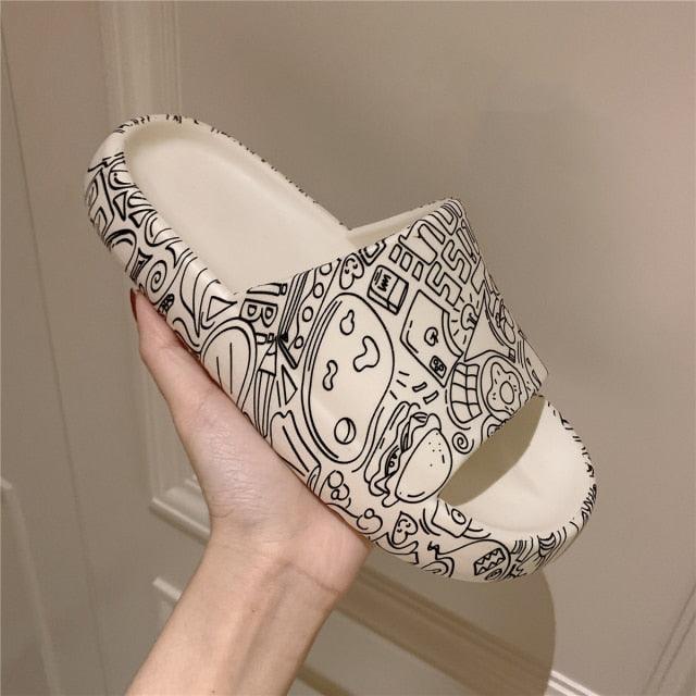 Sandalias de Oso de Moda para Parejas de Dibujos Animados - Zapatillas Antideslizantes