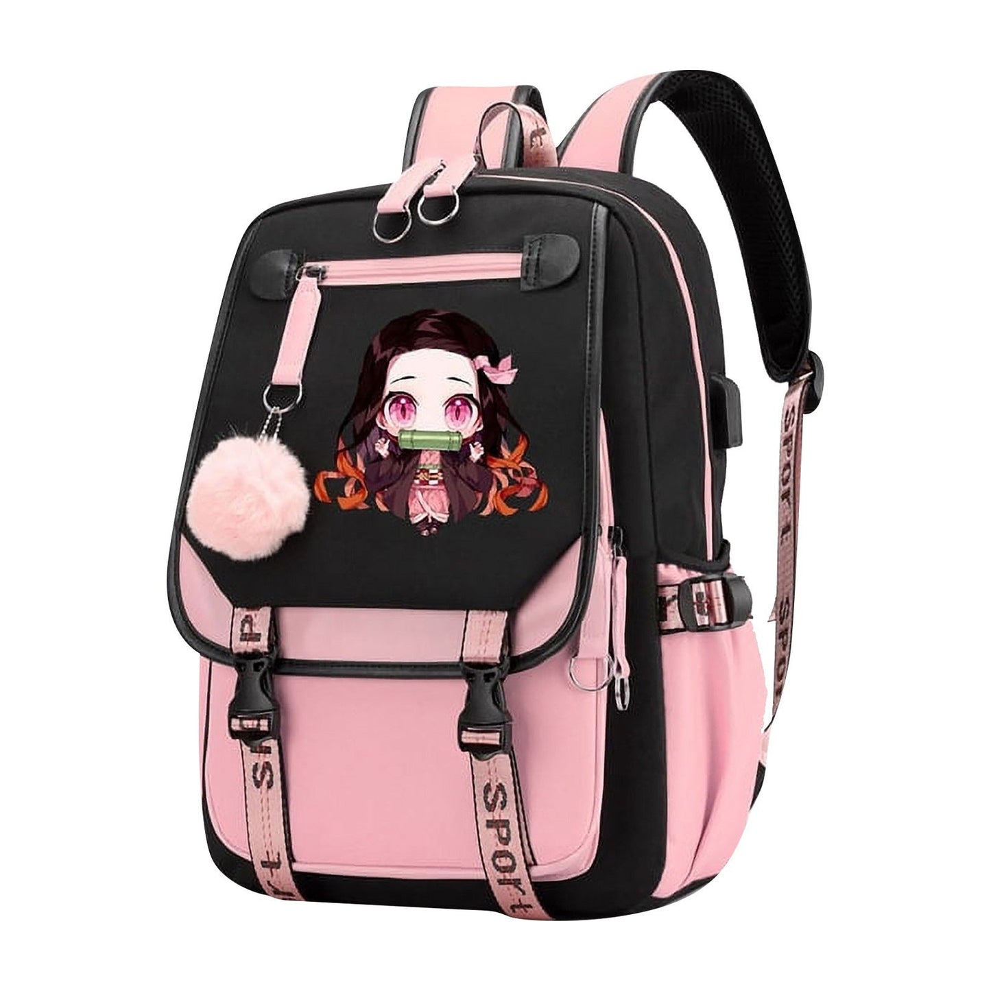 Cartoon Heat Transfer Backpack - Large Capacity Schoolbag