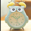 Cartoon Owl Mute Wake Up Table Clock Silent Analog Table Desk Small Clock with Night Light Battery Operated for Living Room Bedroom Kitchen Home Office Cute Ring Bell Metal Bedroom Quartz Alarm Clock With Night Light - Korvel