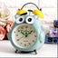 Cartoon Owl Mute Wake Up Table Clock Silent Analog Table Desk Small Clock with Night Light Battery Operated for Living Room Bedroom Kitchen Home Office Cute Ring Bell Metal Bedroom Quartz Alarm Clock With Night Light - Korvel