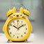 Cartoon Owl Mute Wake Up Table Clock Silent Analog Table Desk Small Clock with Night Light Battery Operated for Living Room Bedroom Kitchen Home Office Cute Ring Bell Metal Bedroom Quartz Alarm Clock With Night Light - Korvel