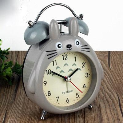 Cartoon Owl Mute Wake Up Table Clock Silent Analog Table Desk Small Clock with Night Light Battery Operated for Living Room Bedroom Kitchen Home Office Cute Ring Bell Metal Bedroom Quartz Alarm Clock With Night Light - Korvel