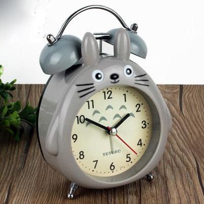Cartoon Owl Mute Wake Up Table Clock Silent Analog Table Desk Small Clock with Night Light Battery Operated for Living Room Bedroom Kitchen Home Office Cute Ring Bell Metal Bedroom Quartz Alarm Clock With Night Light - Korvel