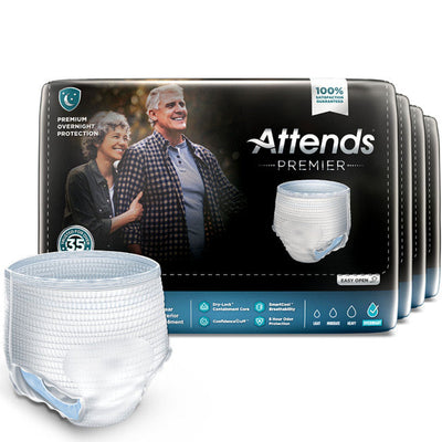 Attends Premier Premium Overnight Protection Underwear XL 58"-68"