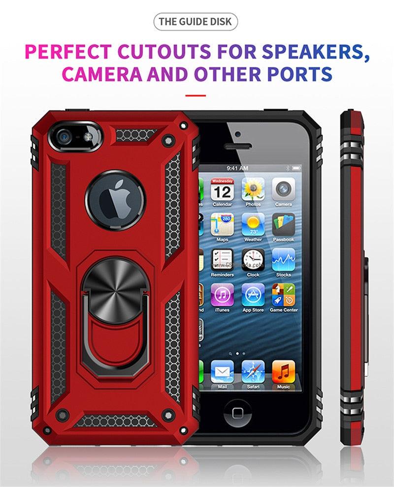 Coque en Silicone Slim Premium avec Anneau pour iPhone