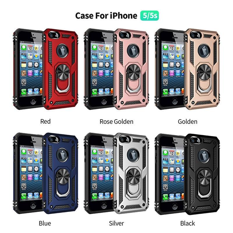 Coque en Silicone Slim Premium avec Anneau pour iPhone