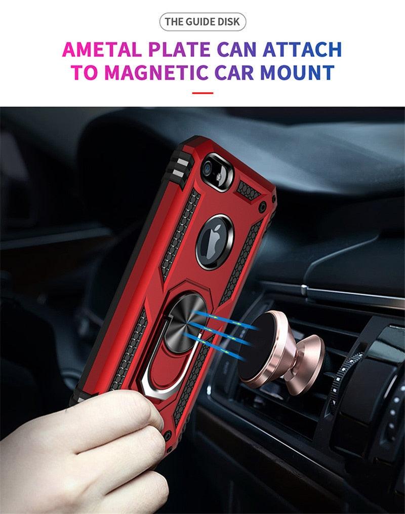 Coque en Silicone Slim Premium avec Anneau pour iPhone