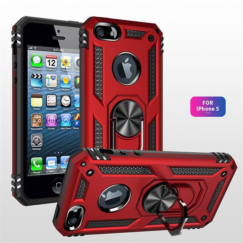 Coque en Silicone Slim Premium avec Anneau pour iPhone