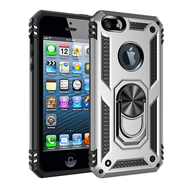 Coque en Silicone Slim Premium avec Anneau pour iPhone
