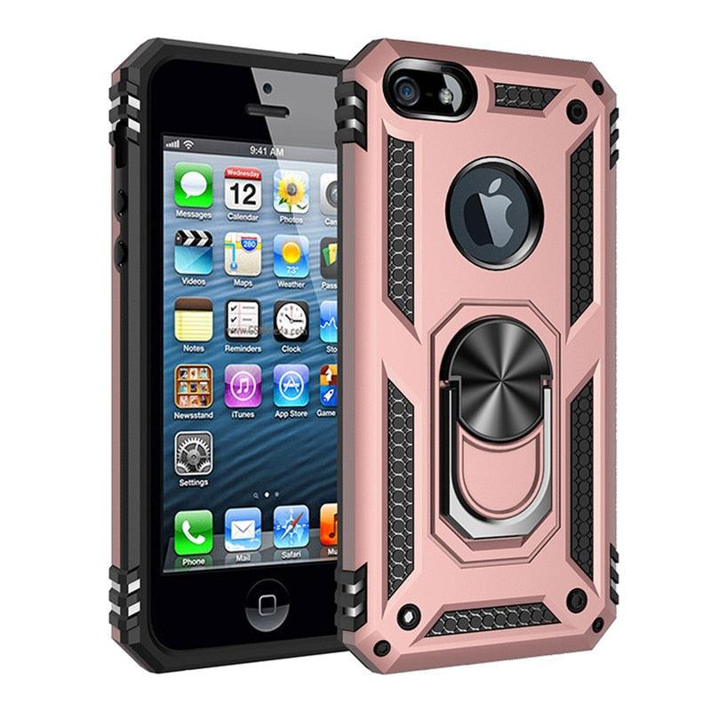 Coque en Silicone Slim Premium avec Anneau pour iPhone