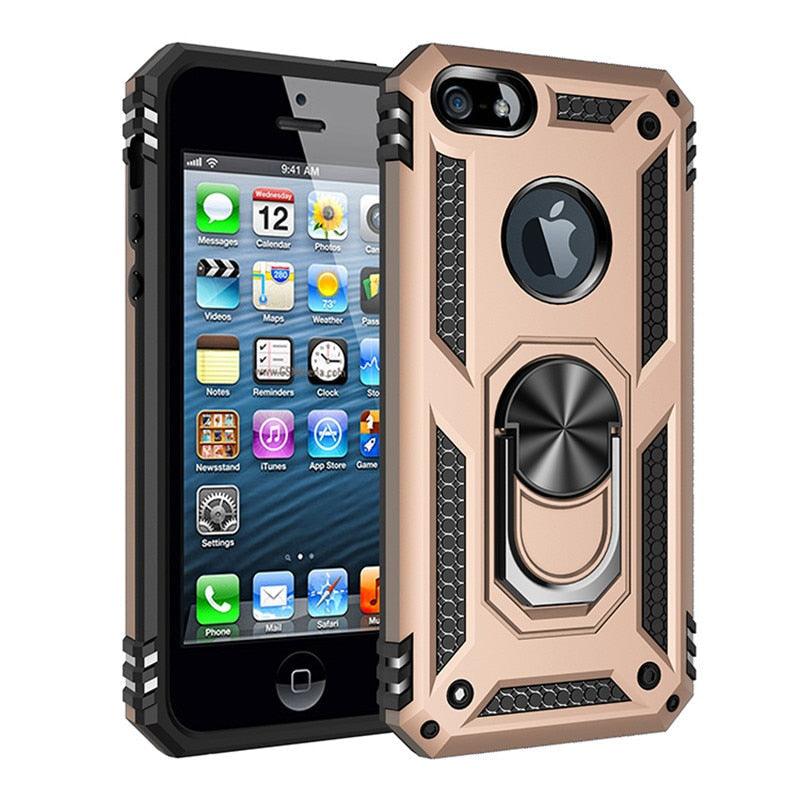 Coque en Silicone Slim Premium avec Anneau pour iPhone