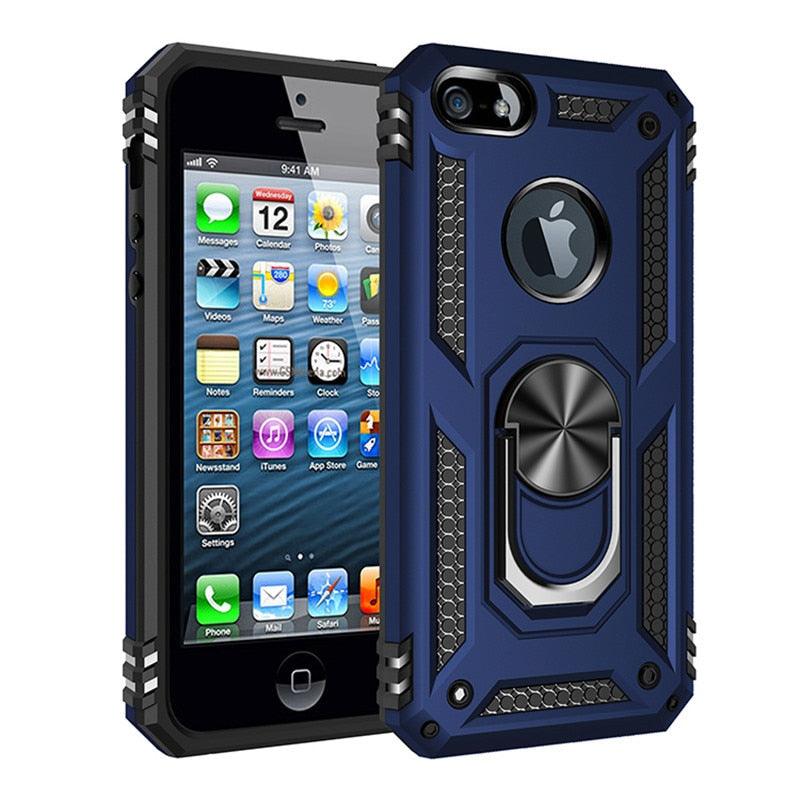 Coque en Silicone Slim Premium avec Anneau pour iPhone