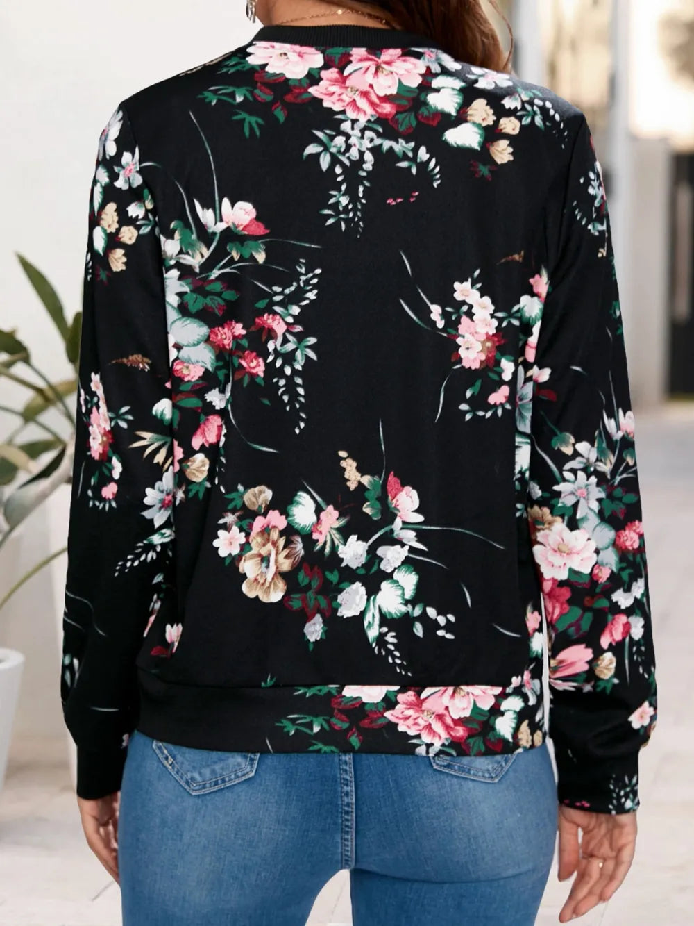 Casual cardigan long sleeved women's printed jacket - Korvel