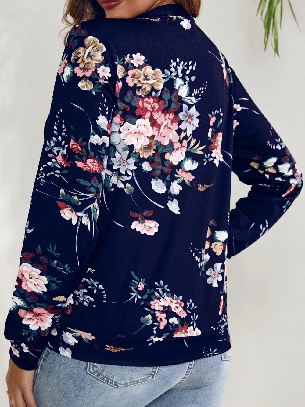 Casual cardigan long sleeved women's printed jacket - Korvel