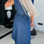 Robe en denim sans manches décontractée avec cintrage à la taille